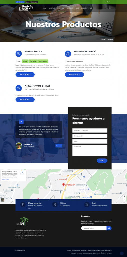 Vista de Servicios: RedEnlace - #WebDesign #DiseñoWeb -- El blog de aleare.design